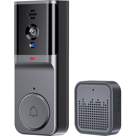 Sonnette vidéo sans fil WiFi basse consommation Tuya M16, interphone intelligent avec base étanche et stockage cloud pour la surveillance de votre domicile. (1/3)