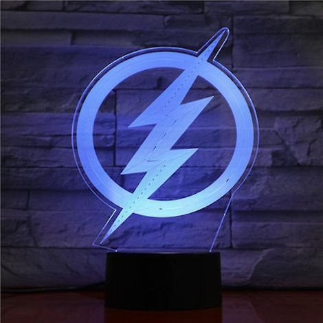 Lampe de chevet LED 3D Flash Man à changement de couleur