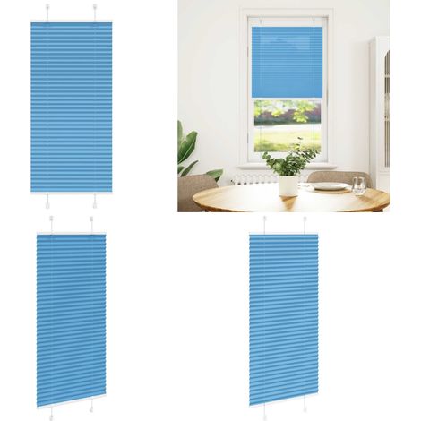 vidaXL Store plissé bleu 65x100 cm largeur du tissu 64,4 cm polyester (1/5)