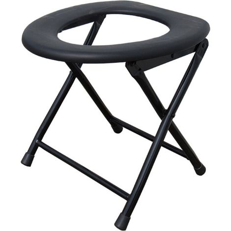 Siège de toilette pliable portable adapté aux adultes, antidérapant et robuste, pour les voyages et le camping (1/5)