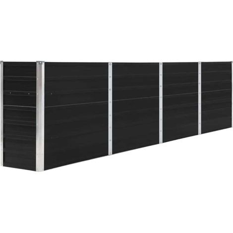 Jardinera elevada acero galvanizado gris antracita 320x40x77 cm vidaXL