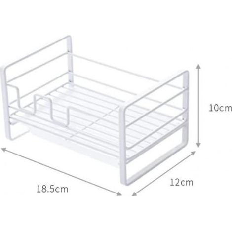 Porte-éponge - Rotin Artificiel - Plateau Amovible - Antidérapant - Pour Cuisine - 1 Pièce (1/4)