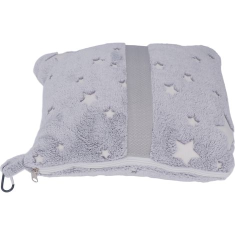 Couverture lumineuse portable en flanelle phosphorescente, couverture phosphorescente, couverture fluorescente, couverture d'été pour la climatisation, couverture pour enfants (1/5)