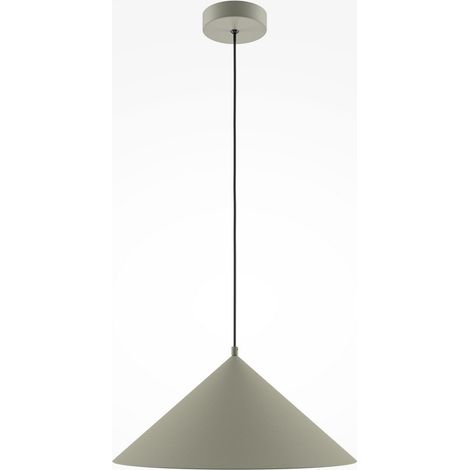 Maytoni Basic Cone Plafonnier moderne en forme de dôme de 35 cm, couleur kaki, 1 abat-jour gris E27