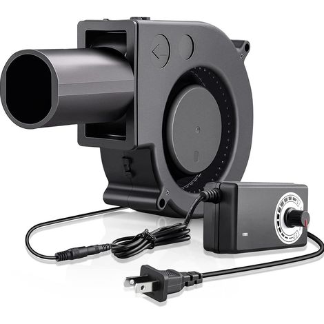 Souffleur Turbo Barbecue Ventilateur Réglable Poêle À Bois Cheminée Avec Régulateur De Vitesse Pour Extérieur (1/5)