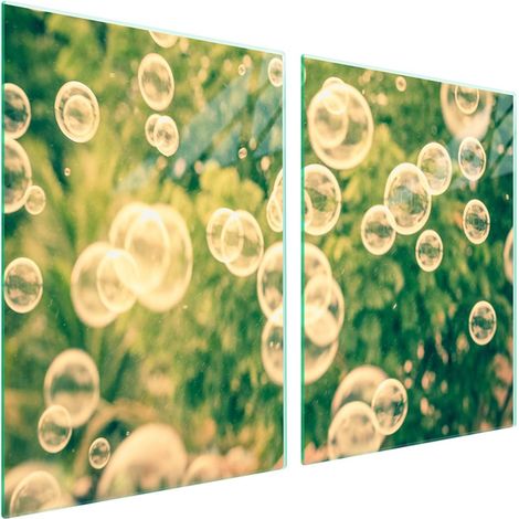 Plaque de protection en verre pour poêle 2x45x52 bulles (1/5)