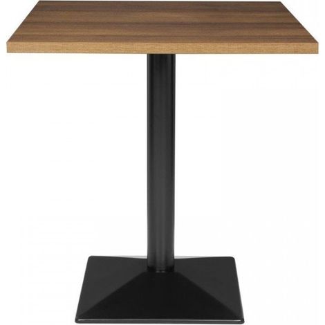 Table carrée (H)700 x (L)700 mm, pied, plateau inclus, à assembler