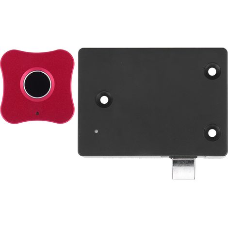 Serrure à empreinte digitale intelligente domotique en alliage d'aluminium pour placard tiroir petit verrou électrique forme fleur rouge (1/5)