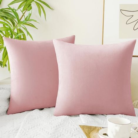 Zweierpack Samtkissenbezüge, dekorative Kissenbezüge, einfarbige Kissenbezüge, geeignet für Sofas, Wohnzimmer, Schlafzimmer und Autos, 20x20 Zoll.