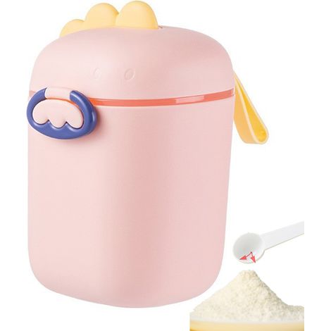 Distributeur lait en poudre forme dinosaure avec cuillère doseuse, idéal voyages (1/4)