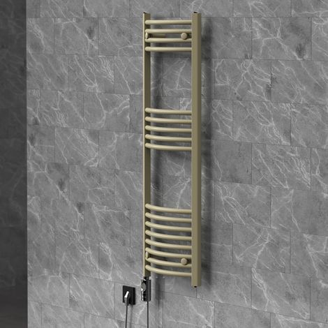 LuxeBath Termoarredo Scaldasalviette Sahara 400x1200 mm Elettrico Beige (1/5)