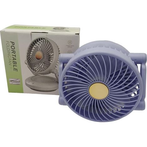 Leiser, faltbarer Tischventilator, tragbarer Ventilator für unterwegs, kleiner Ventilator für Büro, Zuhause, Camping, drinnen und draußen, Strand, Zelt, Damen (1/5)