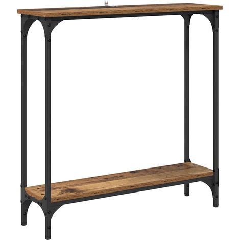 vidaXL Console Table Old Wood 75 x 22.5 x 75 cm Engineered Wood (1/5)