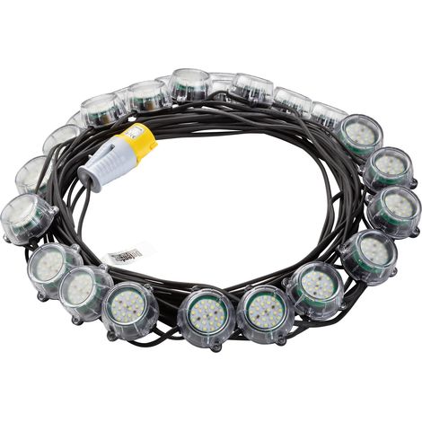 Draper 34883 Defender E89355 120W Heavy Duty LED Encapsulated Festoon String Lights, 50m