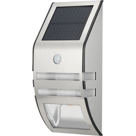 Aplique solar de pared con sensor de movimiento, resistente al agua, para jardín, terraza, patio, entrada, valla. (1/5)