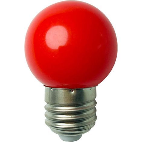 Packung mit 10 B22 1W LED-Lampen, farbige Bajonettlampen, Mini-G45-Globuslampen, rot, grün, blau, orange, gelb für Hochzeiten, Halloween, Weihnachten (rot) (1/3)
