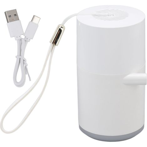 Pompe à air électrique USB rechargeable avec 4 éclairages LED pour camping et plein air - Blanc (1/5)