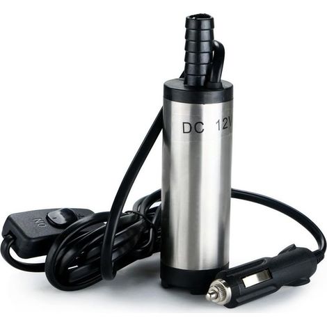 12V Pompe Carburant, Pompe Vidange Eau (Huile, Diesel Voiture de Transfert ou Ravitaillement) pour Auto Camping-car, Caravane, Grand Engin et Les Applications Marines & Speedboat (1/5)