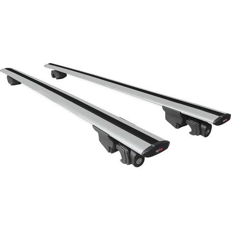 Compatible avec Skoda Elroq 2025-2026 HOOK Modèle Barres de Toit Railing Porte-Bagages de Voiture Aluminium Gris 2 Barres