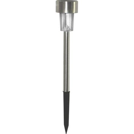Balise solaire Tobago en inox, 2 Lm 4000 K argent