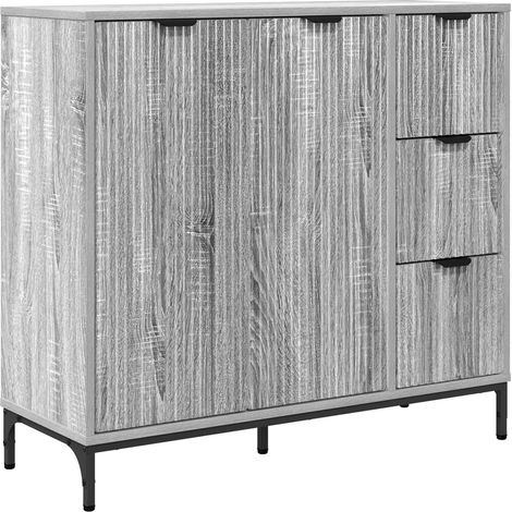 Maison Exclusive - Aparador Gris Sonoma 89,5 x 33 x 82 cm Madera (1/5)