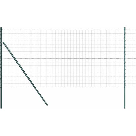 Maison Exclusive - Zaun mit Pfosten Grau 1 x 25 m Stahl