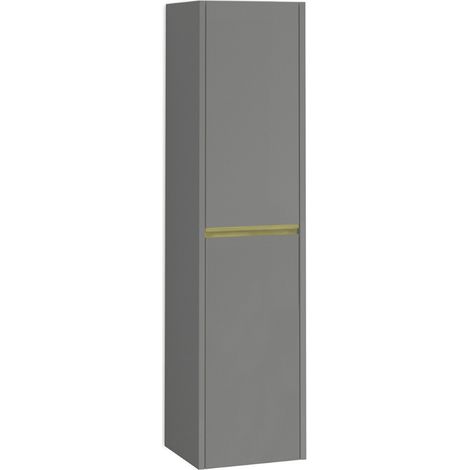 Columna Baño Suspendida 1 Puerta 140 x 34,9 x 32,2cm Mist Tirador Oro