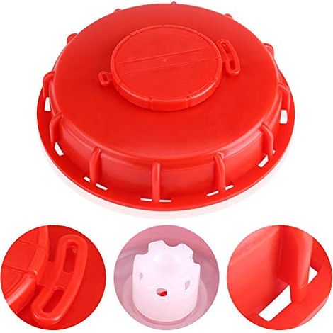 Couvercle de réservoir IBC, IBC fourre-tout Couvercle Capuchon pour réservoir d'eau liquide, plastique rouge 163mm(A) (1/5)