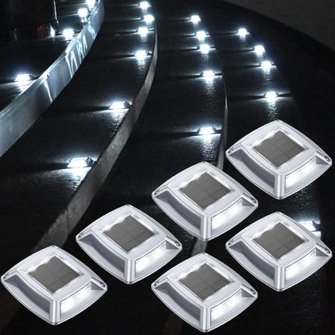Éclairage pour Chemins Spot Solaire Exterieur Puissant IP68 Étanche 6 Articles Eclairage Escalier Exterieur Blanc Balise Solaire Exterieur Jardin 24LM pour Terrasse, Chemin, Piscine et Parc (1/5)