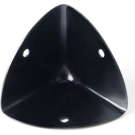 4 Protections Coin Table Métal Noir Mat, Antichoc Antirouille Sécurité Meuble Pointu Décoration (1/4)