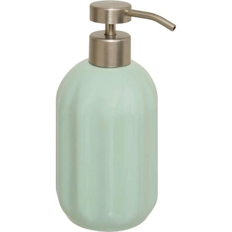 Distributeur de Savon en Grès "Suny Colorama" 450ml Vert Céladon (1/2)