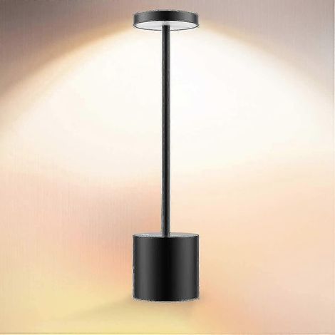 Kabellose Tischleuchte, LED, Metall, USB-aufladbar, 6000 mAh (schwarz) (1/3)