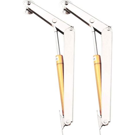 Lot de 2 ressorts à gaz d'armoire en acier laminé à froid, amortisseur à gaz hydraulique 200N, couvercle de boîte à jouets pour porte d'armoire (argent) (1/5)