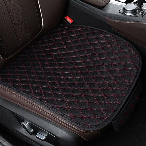 Coussin Siège Avant - 1 Pièce - Lin - Antidérapant et Respirant - Pour Hyundai Tucson NX4 2021-2026 - Noir et Rouge (1/5)