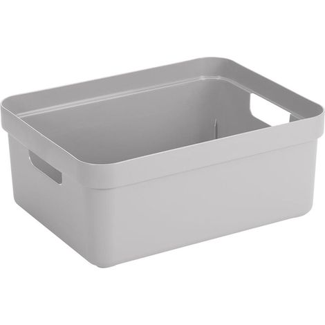 Sunware Aufbewahrungsbox Sigma Home mit Griffen 45,3 x 35,4 cm 24 L hellgrau Boxen, Körbchen & Kisten (1/2)