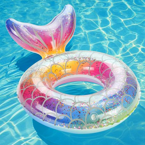 Bouée Piscine avec Poignées, Anneau de Natation PVC Résistant, Pour Adulte, Idéal Pour Piscine, Plage Et Lac En Été (1/4)
