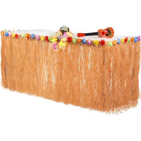 Art de la table - Jupe de table Hawaï beige 2,74 m x 71 cm (1/5)