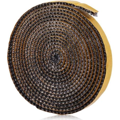 Guarnizione autoadesiva per camino, 2 mm x 15 mm x 3 m, guarnizione piatta in fibra di vetro, guarnizione per camino per stufe a legna, resistente al calore fino a 550 °C