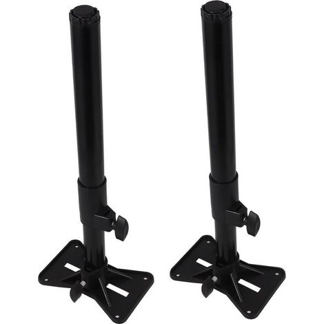 (41 70cm)Supports De Lavabo De Cuisine Modernes Sous Plan 2 Pièces Poteaux De Support Réglables En Métal Noir (1/5)