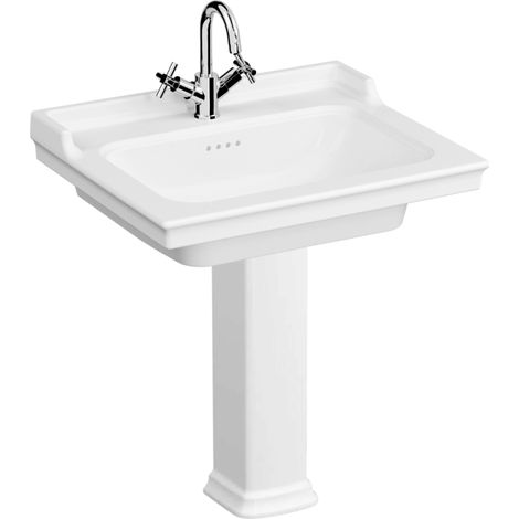 Lavabo VitrA Valarte blanc avec trop plein et colonne