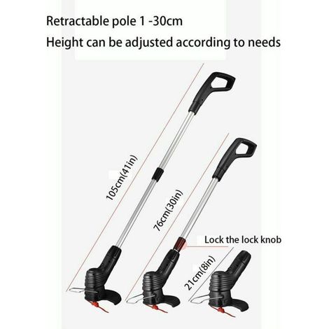 Tondeuse à gazon électrique sans fil à piles Tondeuse à gazon sans fil extensible portable pour jardin cour Cisea (1/4)