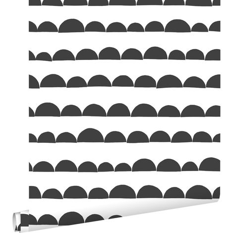 papier peint motif graphique noir et blanc - ESTAhome (1/5)