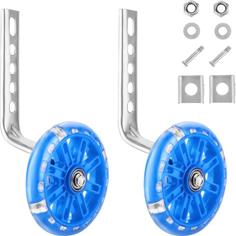 Youyijia 2 Pack Cycling Training Wheels Mute Flash Kids Bike Stabilisers Support Wheels for 12 14 16 18 20 Inch Bicycle Blue (1/5)