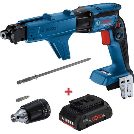Bosch GTB 18V-45 18v Brushless Collated Drywall Screwdriver + 4ah Pro Core Batt (1/5)