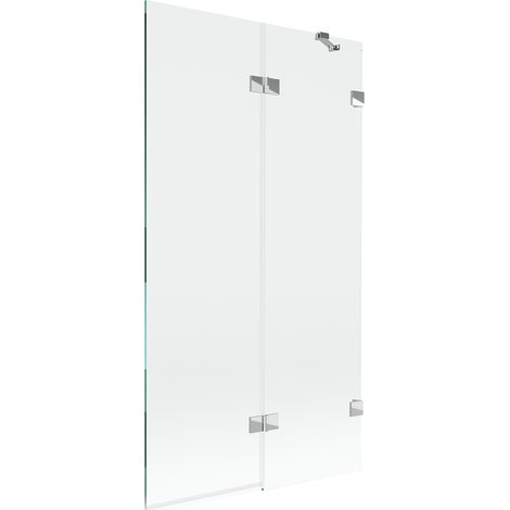 Mexen Lunar Badewannenabtrennung 2-flügelig rechts 100 x 150 cm, transparent, Chrom - 897-100-100-01-00-P (1/5)