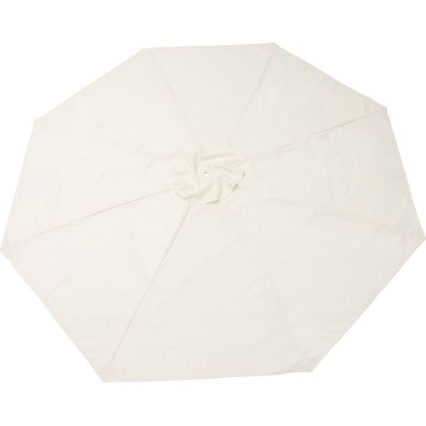 Toile de rechange pour parasol extérieur 8,9 ft 8 branches, dôme de remplacement, installation facile, blanc (1/3)