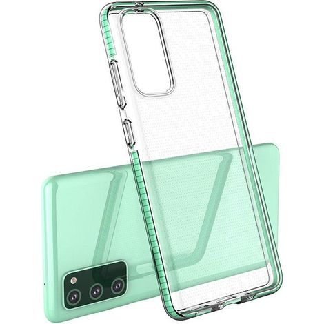 Custodia in gel Spring Case con cornice colorata per Xiaomi Redmi Note 10 / Redmi Note 10S color menta (1/4)