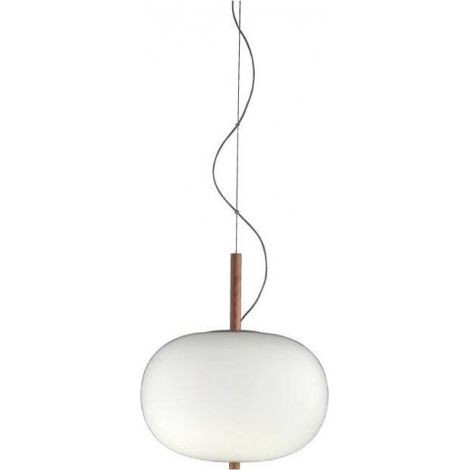 Grok Ilargi - LED Globe Plafonnier Pendentif Blanc Mat Frêne Clair Phase Cut Gradation 32cm 1315lm 2700K