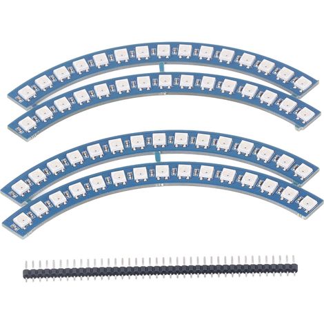 Horloge Murale LED RGB WS2812 - 60 LEDs pour Arduino et Microcontrôleur 5V (1/5)