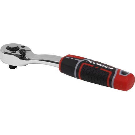 Sealey AK8937 Premier Offset Ratchet Wrench with Flip Reverse 1/4""Sq Drive (1/5)